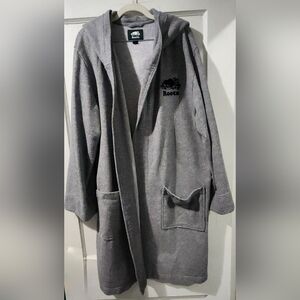 Roots Unisex Salt and Pepper Robe in size S
